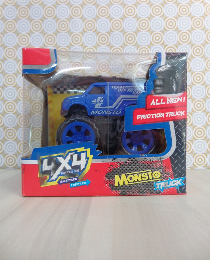 8-bit Monsto The Monster Truck Toy Car , Friction Truck (Blue)