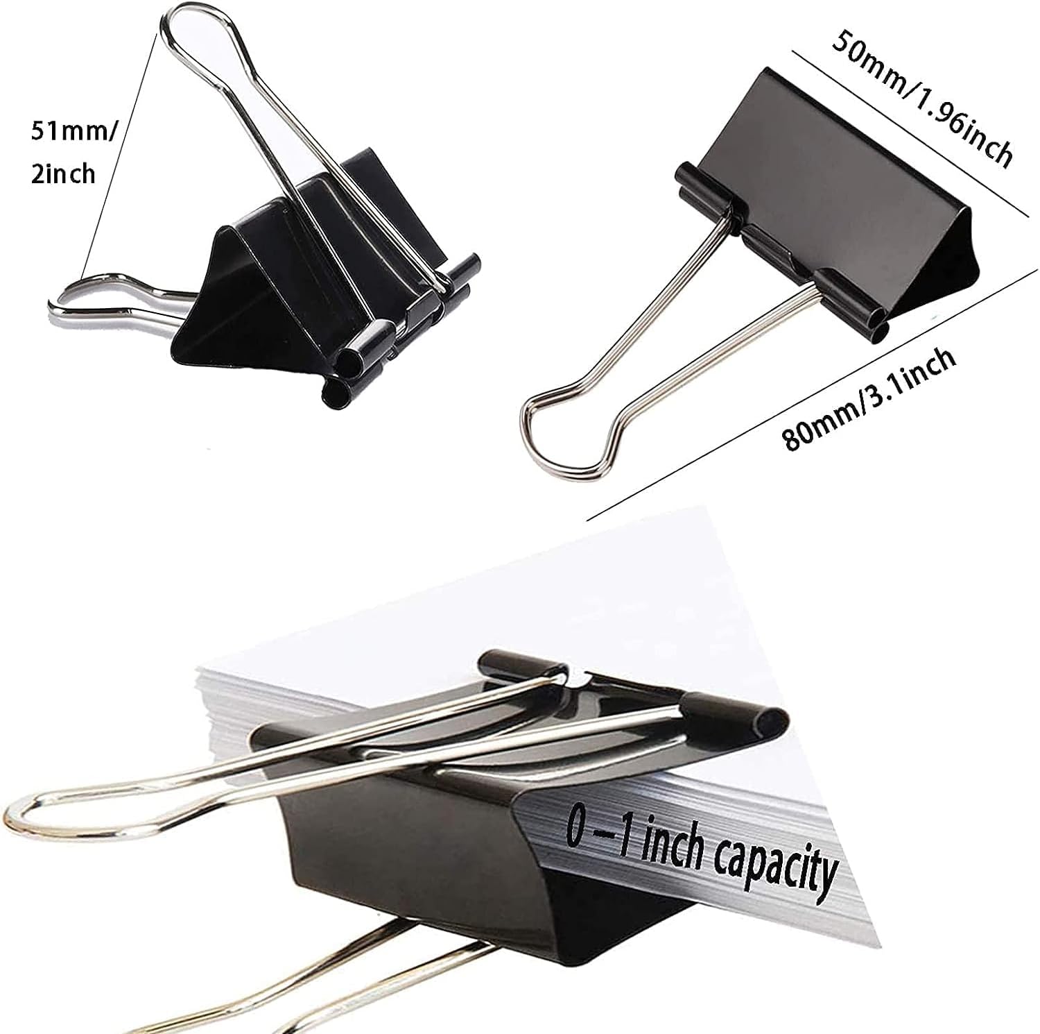 Infinity Binder clips, 51mm/2inch width
